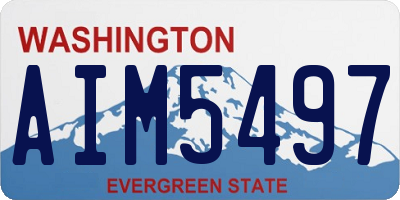 WA license plate AIM5497