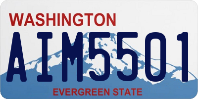 WA license plate AIM5501