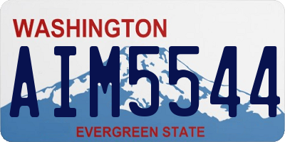 WA license plate AIM5544