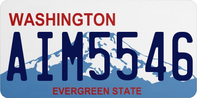WA license plate AIM5546