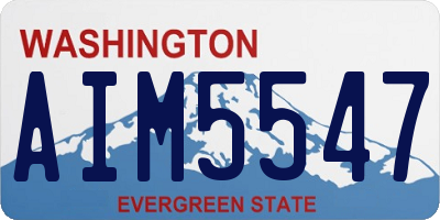 WA license plate AIM5547