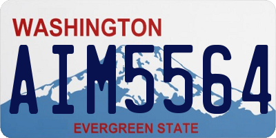 WA license plate AIM5564