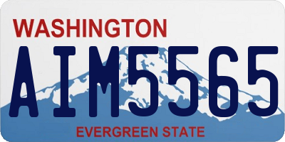 WA license plate AIM5565