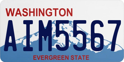 WA license plate AIM5567