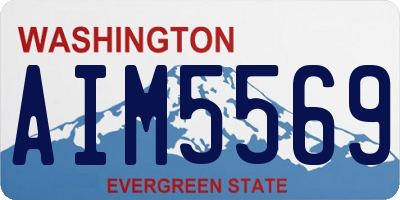 WA license plate AIM5569