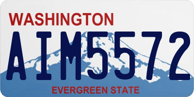 WA license plate AIM5572