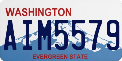 WA license plate AIM5579