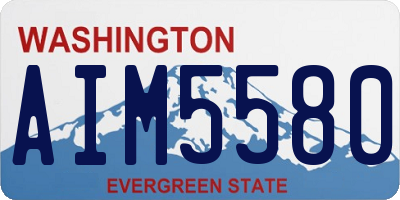 WA license plate AIM5580