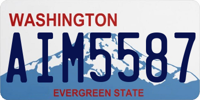 WA license plate AIM5587