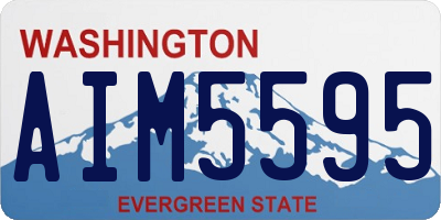 WA license plate AIM5595