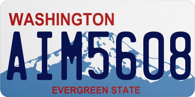 WA license plate AIM5608