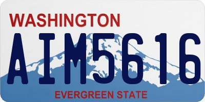 WA license plate AIM5616