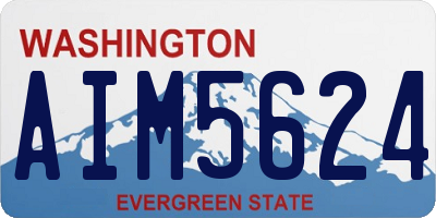 WA license plate AIM5624