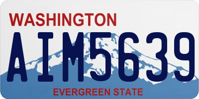 WA license plate AIM5639