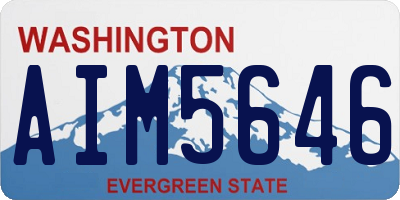 WA license plate AIM5646