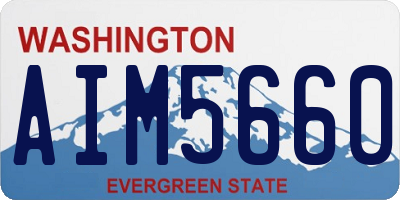 WA license plate AIM5660