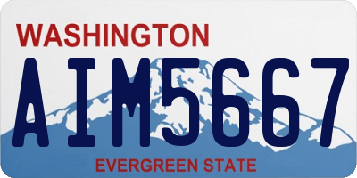WA license plate AIM5667