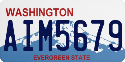 WA license plate AIM5679