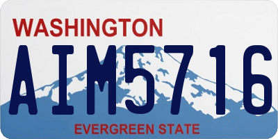 WA license plate AIM5716