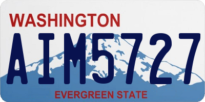 WA license plate AIM5727