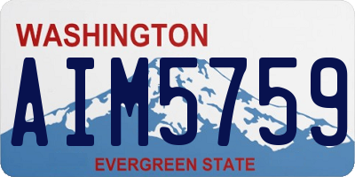 WA license plate AIM5759
