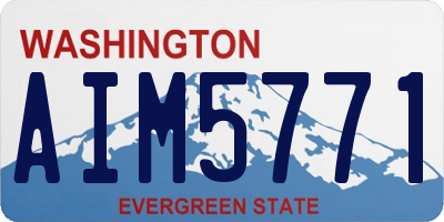 WA license plate AIM5771