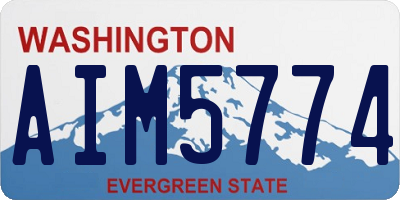 WA license plate AIM5774