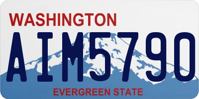 WA license plate AIM5790
