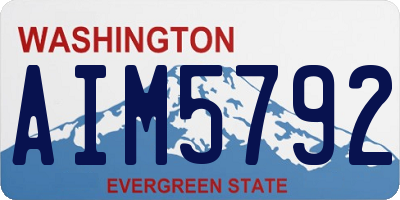 WA license plate AIM5792