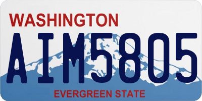 WA license plate AIM5805