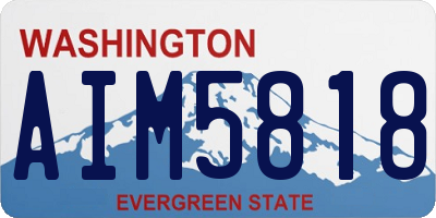 WA license plate AIM5818