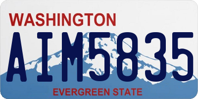 WA license plate AIM5835