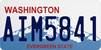 WA license plate AIM5841