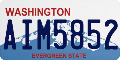 WA license plate AIM5852