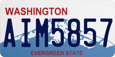 WA license plate AIM5857