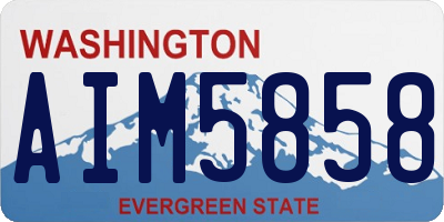 WA license plate AIM5858