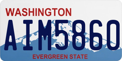 WA license plate AIM5860