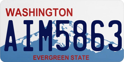 WA license plate AIM5863