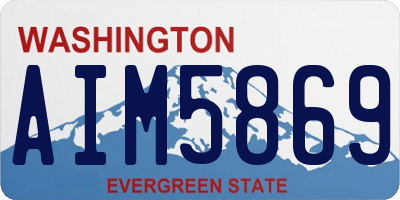 WA license plate AIM5869