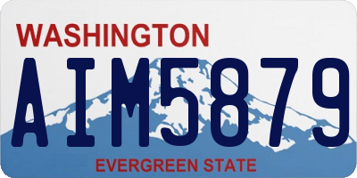 WA license plate AIM5879