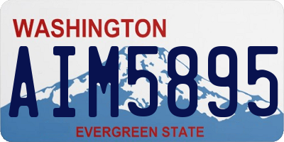 WA license plate AIM5895