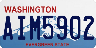 WA license plate AIM5902