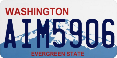 WA license plate AIM5906