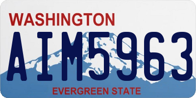 WA license plate AIM5963