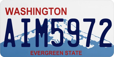 WA license plate AIM5972