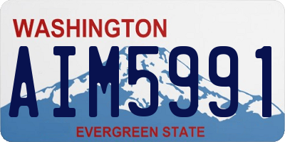 WA license plate AIM5991