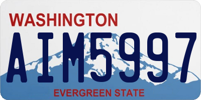 WA license plate AIM5997