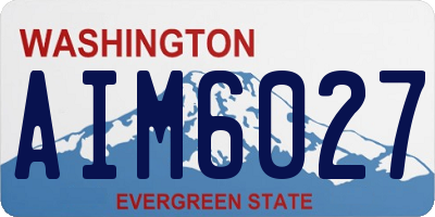 WA license plate AIM6027