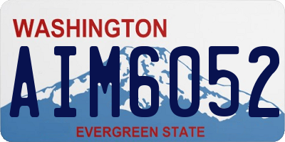 WA license plate AIM6052