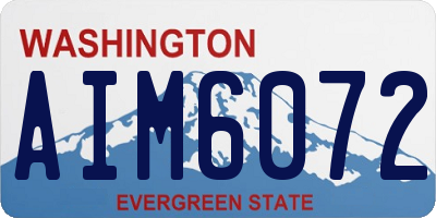 WA license plate AIM6072